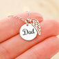 Angel Wing RIP Dad Necklace - Gone But Never Forgotten - Rest In Peace Dad Necklace - Fathers Death Quote