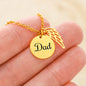 Angel Wing RIP Dad Necklace - Gone But Never Forgotten - Rest In Peace Dad Necklace - Fathers Death Quote