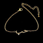 حب Love In Arabic Crystal Bracelet Jewelry For Women Made Of Real Gold & Silver - By Hijab Focus