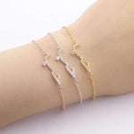 حب Love In Arabic Crystal Bracelet Jewelry For Women Made Of Real Gold & Silver - By Hijab Focus