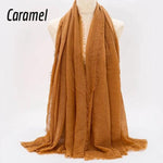 Shop Buy Best Beautiful Islamic Muslimah Style Crinkle Cotton Caramel Hijab Fashion Shawl Scarf Online Store For Muslim Women