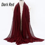 Shop Buy The Best Beautiful Islamic Muslimah Style Crinkle Cotton Dark Red Hijab Fashion Shawl Online Store For Muslim Women